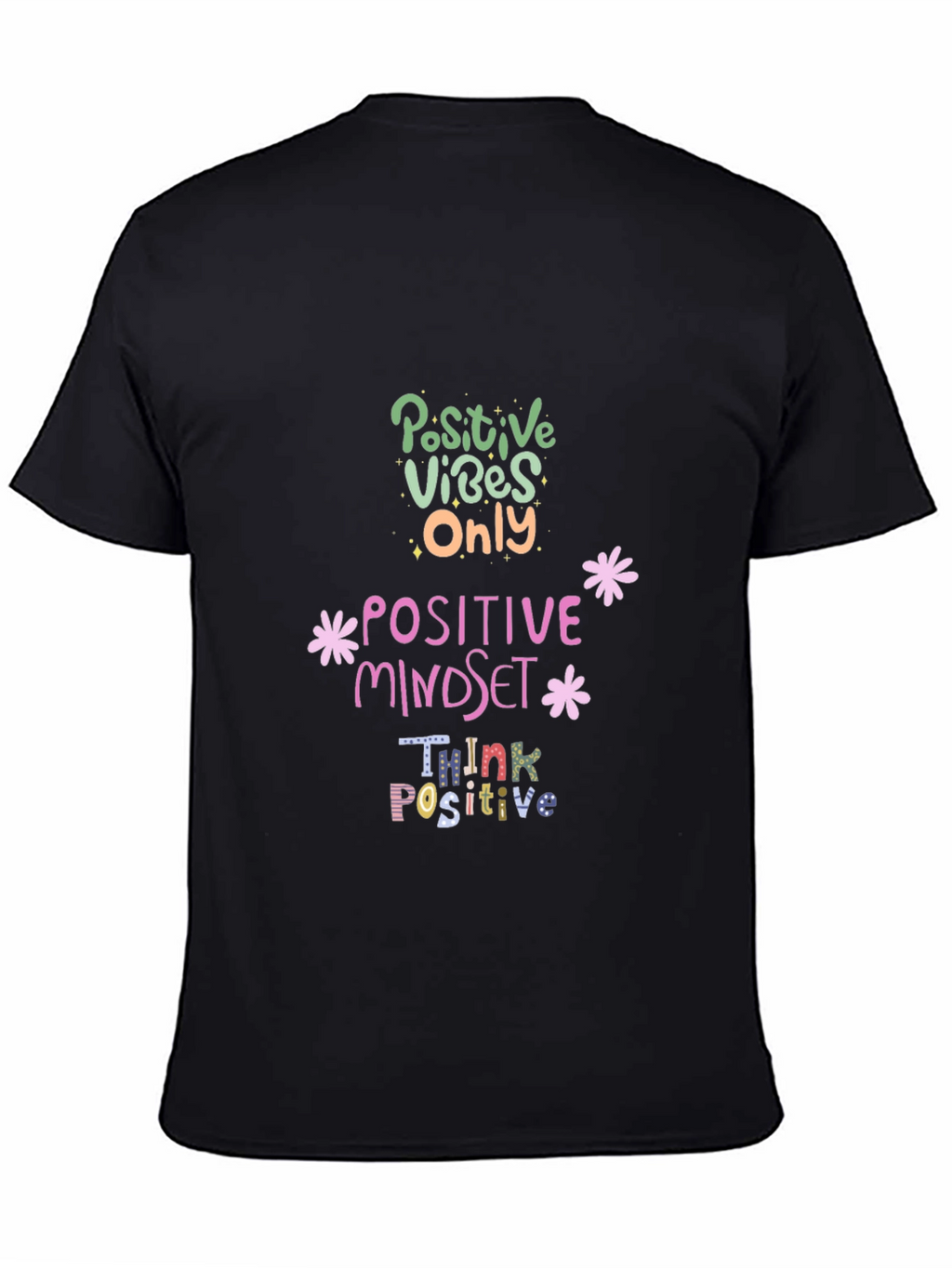 Positive Vibes Graphic Tee - Black