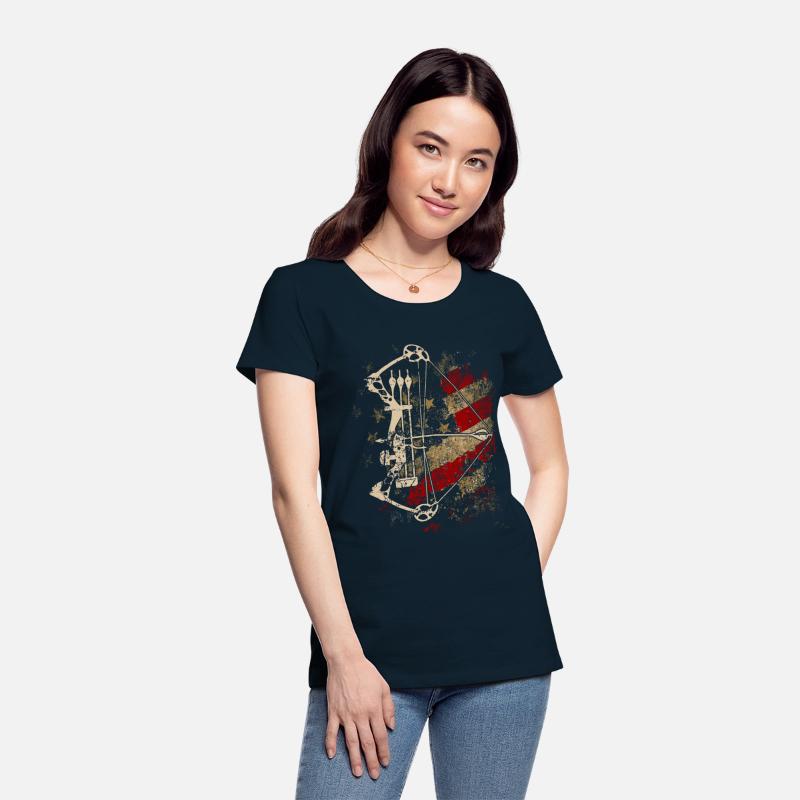 American Flag Bowhunting Bow Archery Deer Hunter