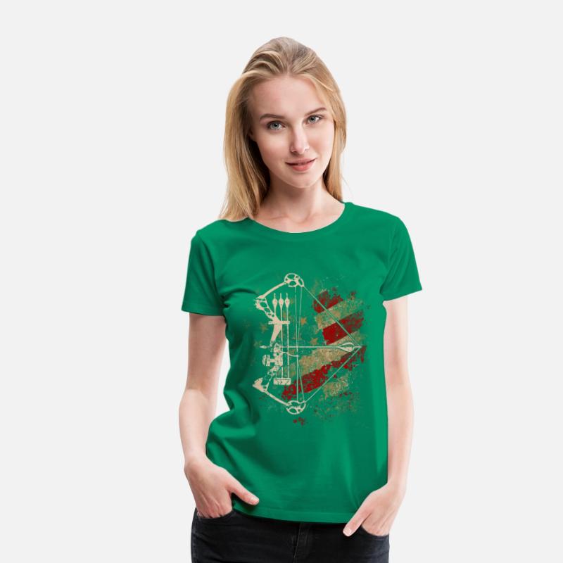 American Flag Bowhunting Bow Archery Deer Hunter