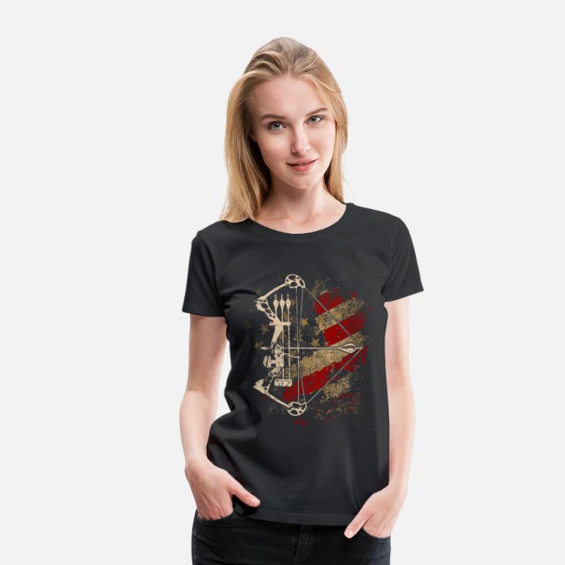 American Flag Bowhunting Bow Archery Deer Hunter