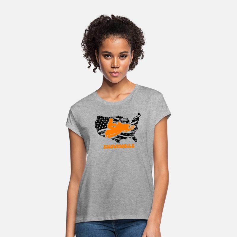 American Flag Snowmobile Funny Snowmobiling