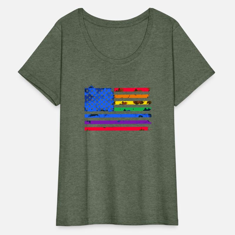 American Rainbow Flag Watercolor Pride