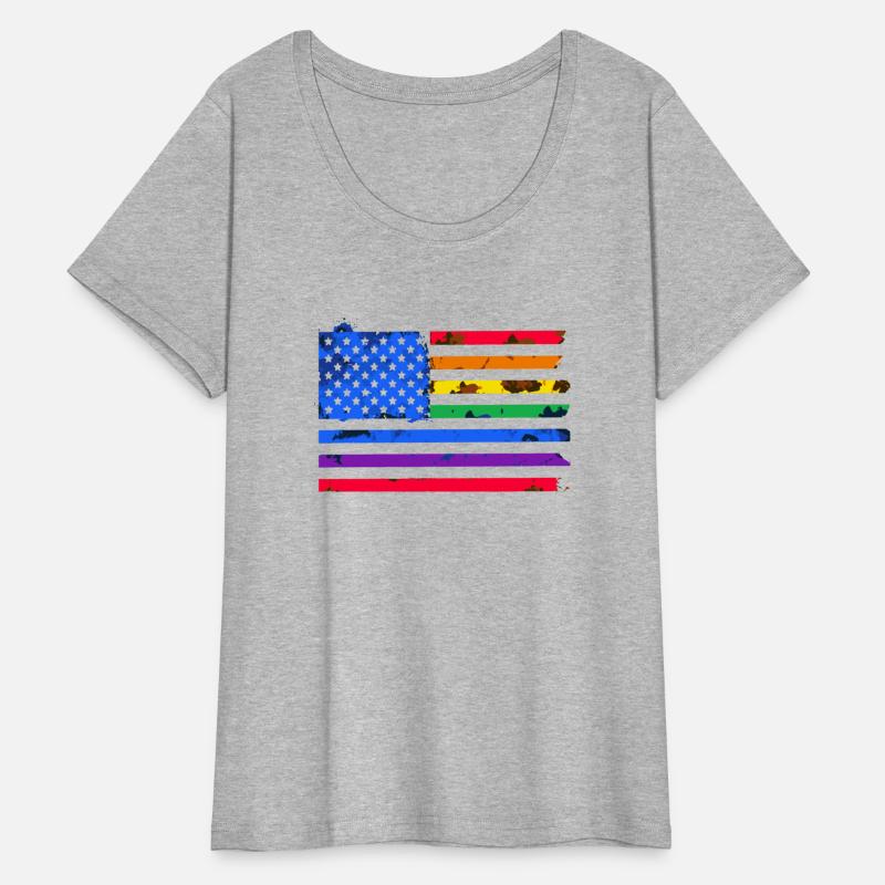 American Rainbow Flag Watercolor Pride
