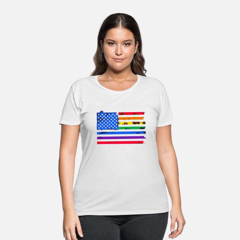 American Rainbow Flag Watercolor Pride