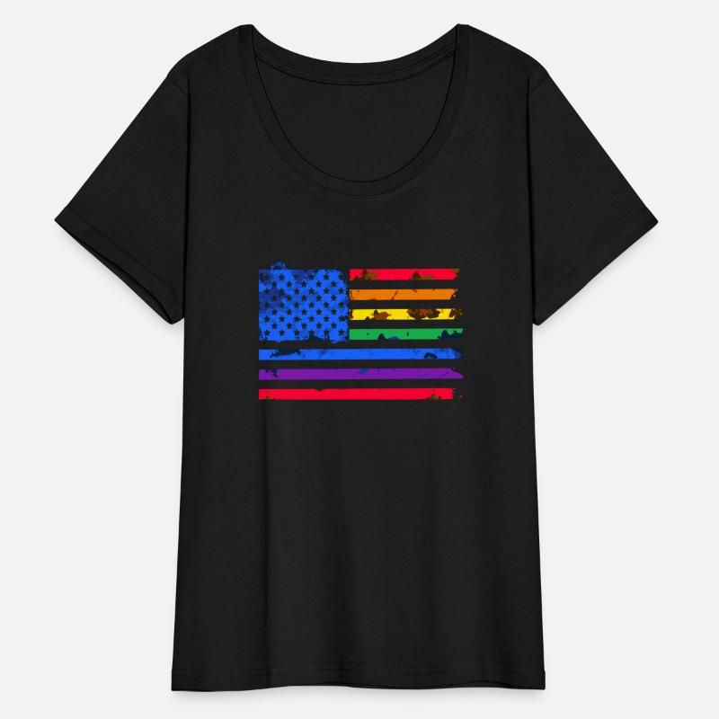 American Rainbow Flag Watercolor Pride