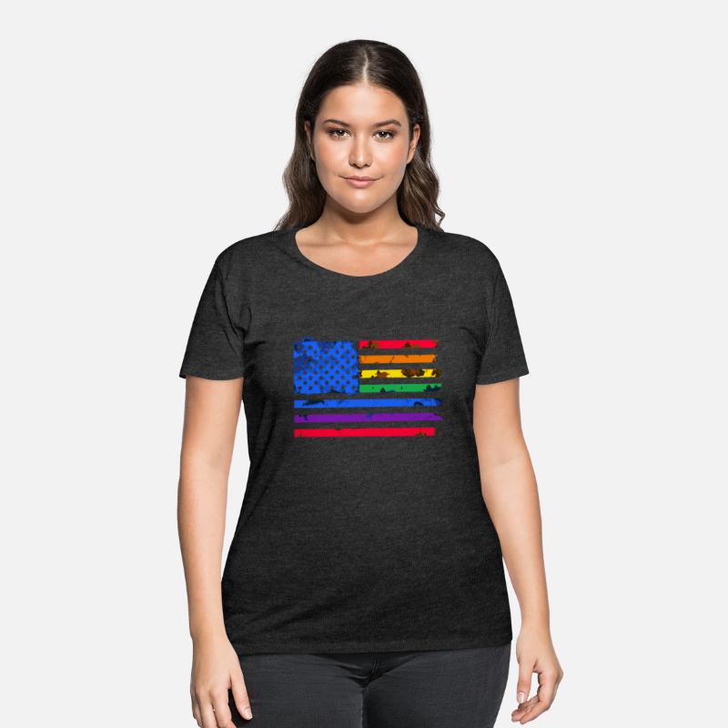 American Rainbow Flag Watercolor Pride