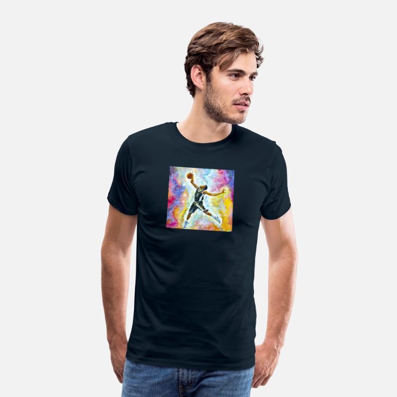 An expressive oil painting of a basketball player