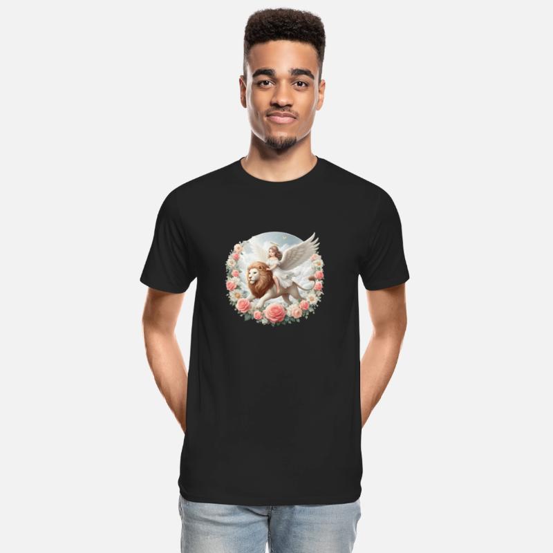 Angel on a lion