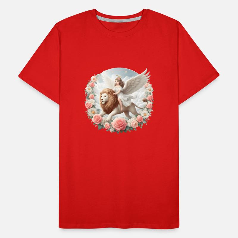 Angel on a lion