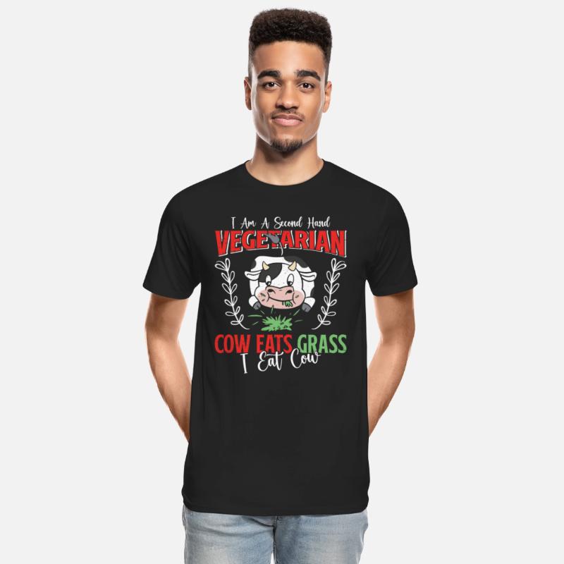 Anti Vegan COW EATS GRASS I EAT COW Funny