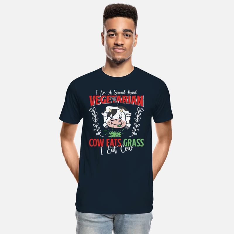 Anti Vegan COW EATS GRASS I EAT COW Funny
