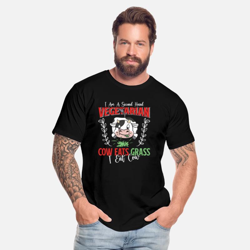 Anti Vegan COW EATS GRASS I EAT COW Funny
