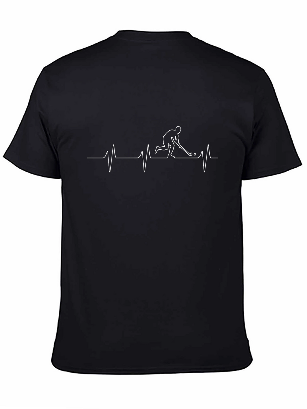 Hockey Heartbeat T-Shirt - Black Graphic Tee