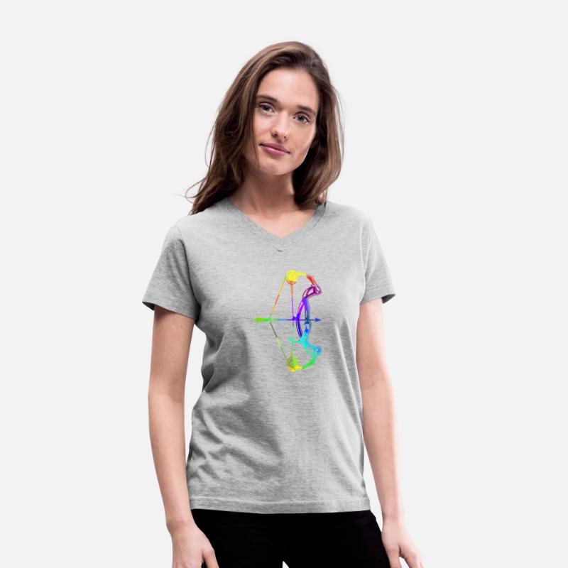 Archery rainbow colors polygon sport