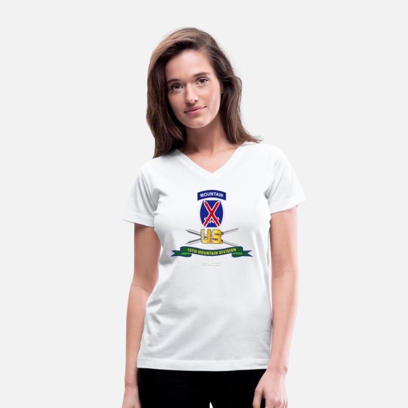 Army 10th Mountain Division SSI w Ski Branch Ribbo