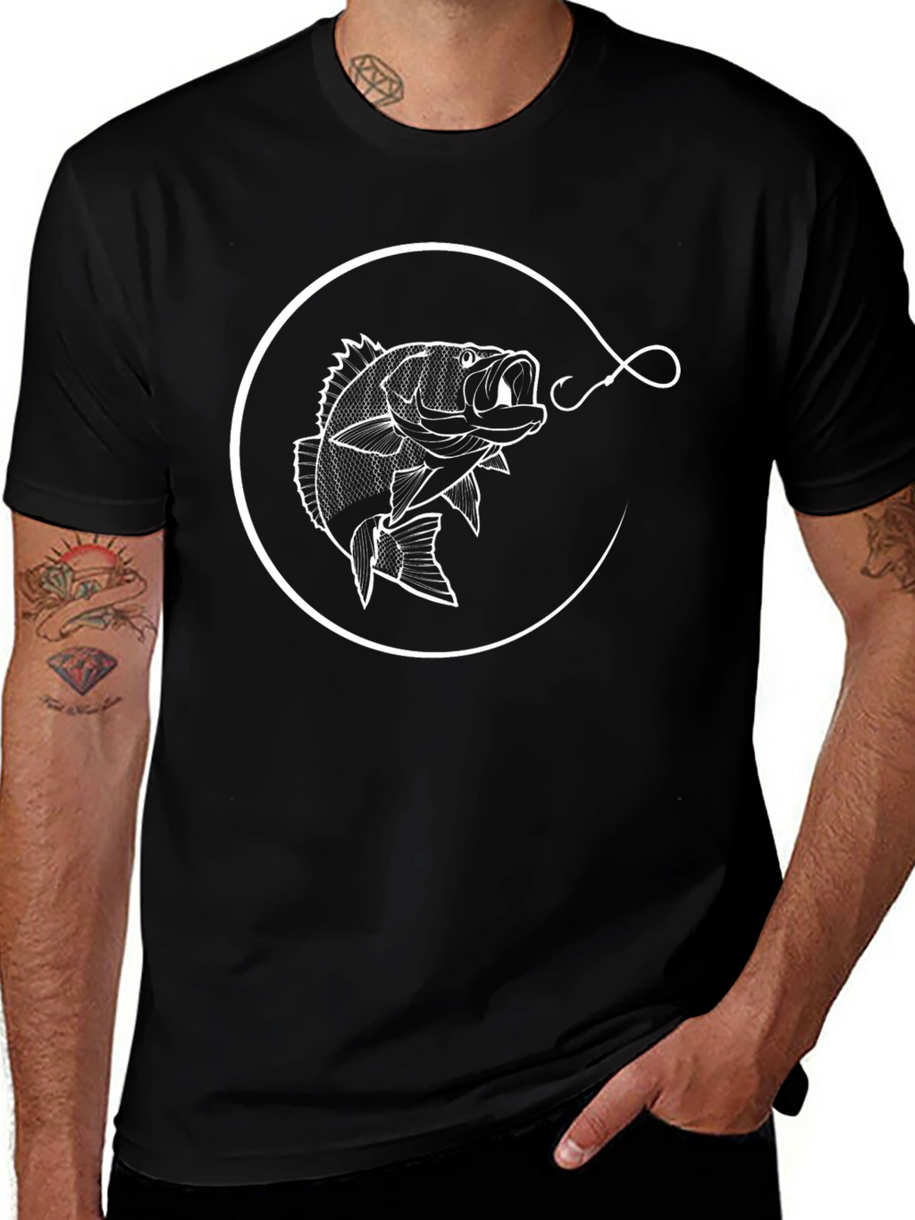 Bass Fish T-Shirt - Fishing Graphic Tee