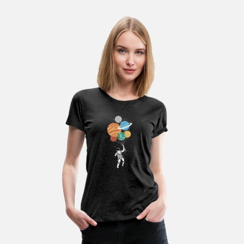 Astronaut Holding Planet Balloons Solar System Spa