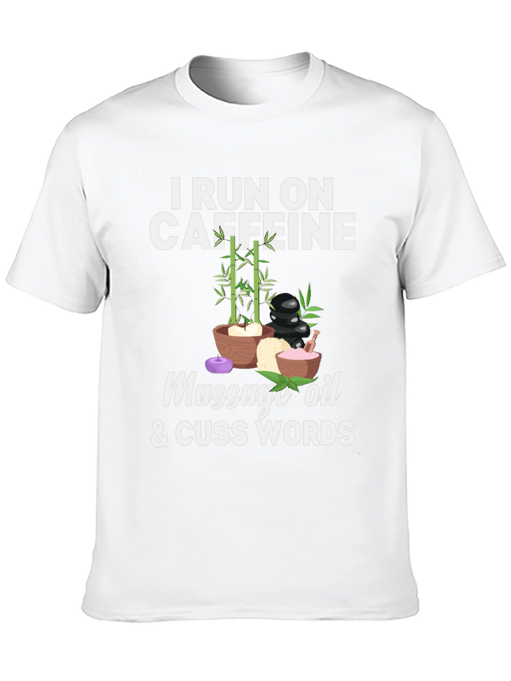 Caffeine Massage Oil & Cuss Words Graphic Tee