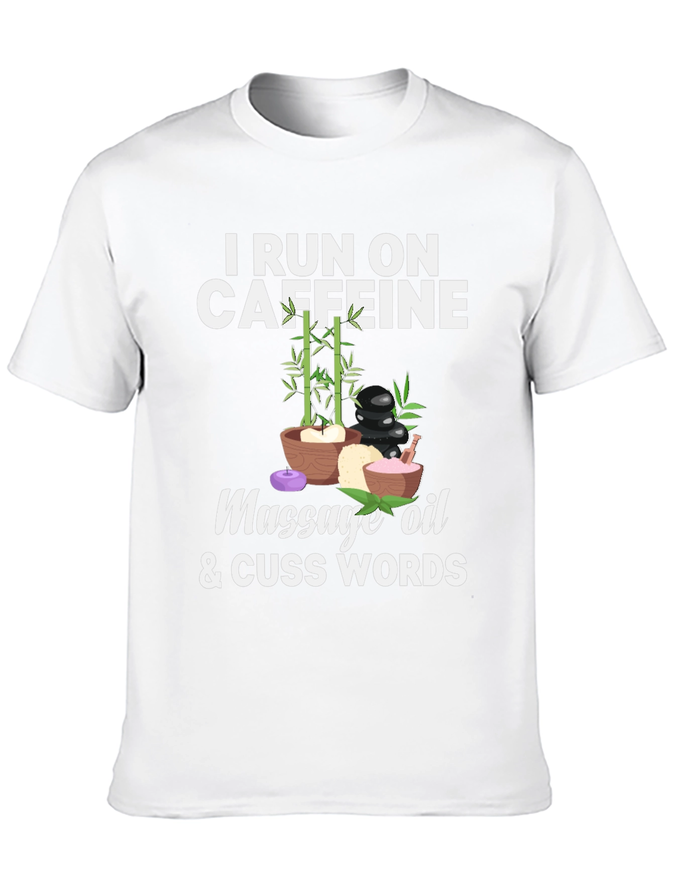 Caffeine Massage Oil & Cuss Words Graphic Tee