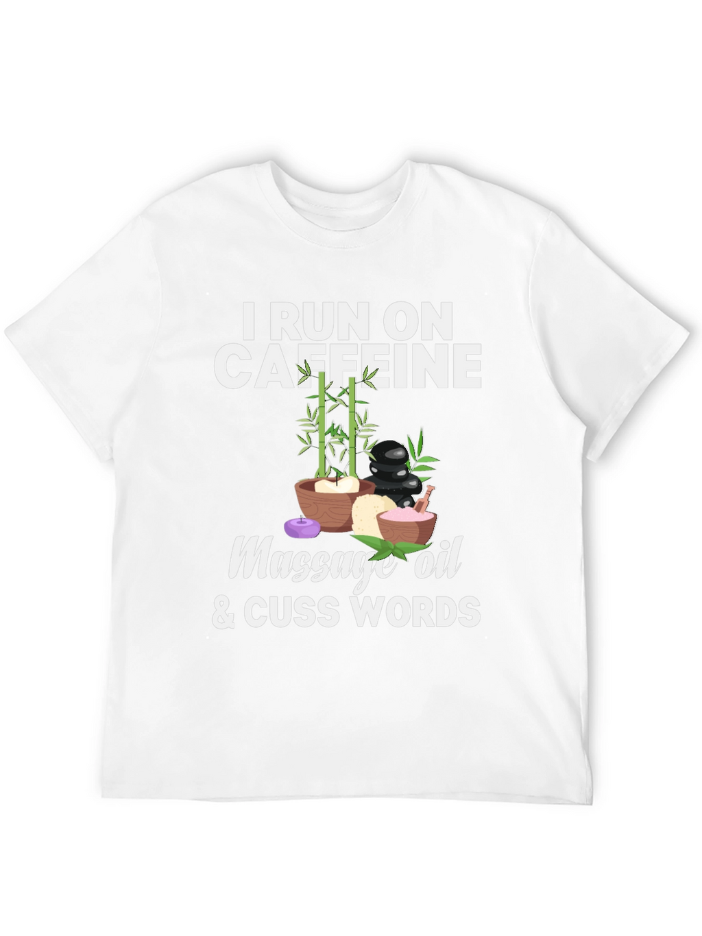 Caffeine Massage Oil & Cuss Words Graphic Tee