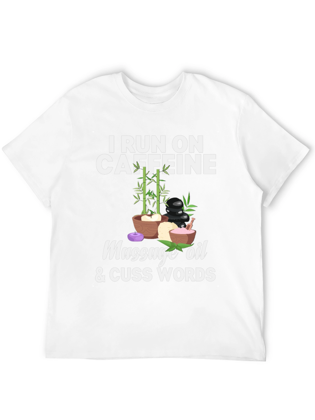 Caffeine Massage Oil & Cuss Words Graphic Tee