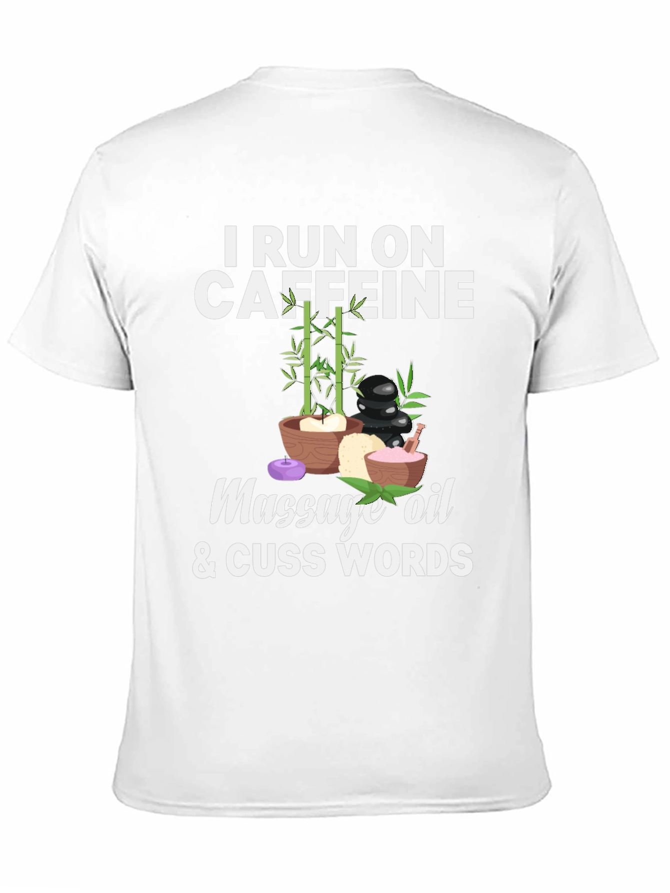 Caffeine Massage Oil & Cuss Words Graphic Tee