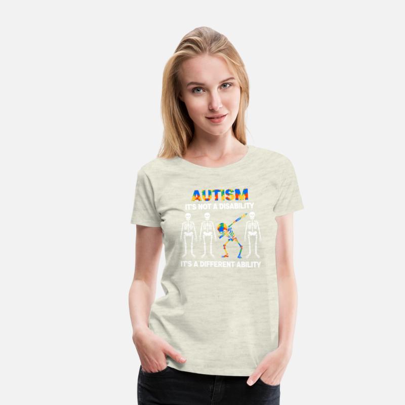 Autism it's a different ability Dabbing skeleton
