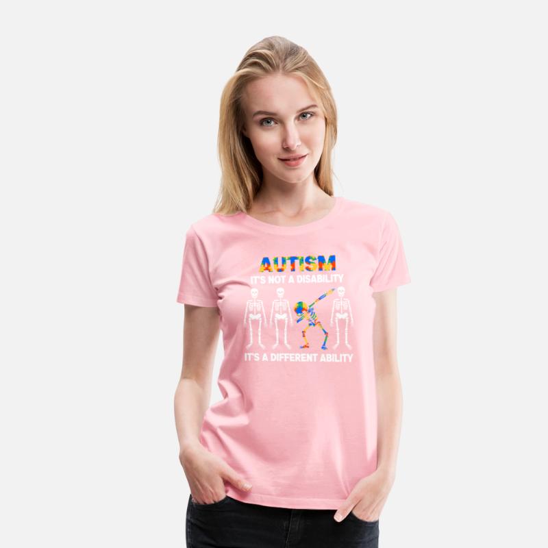 Autism it's a different ability Dabbing skeleton