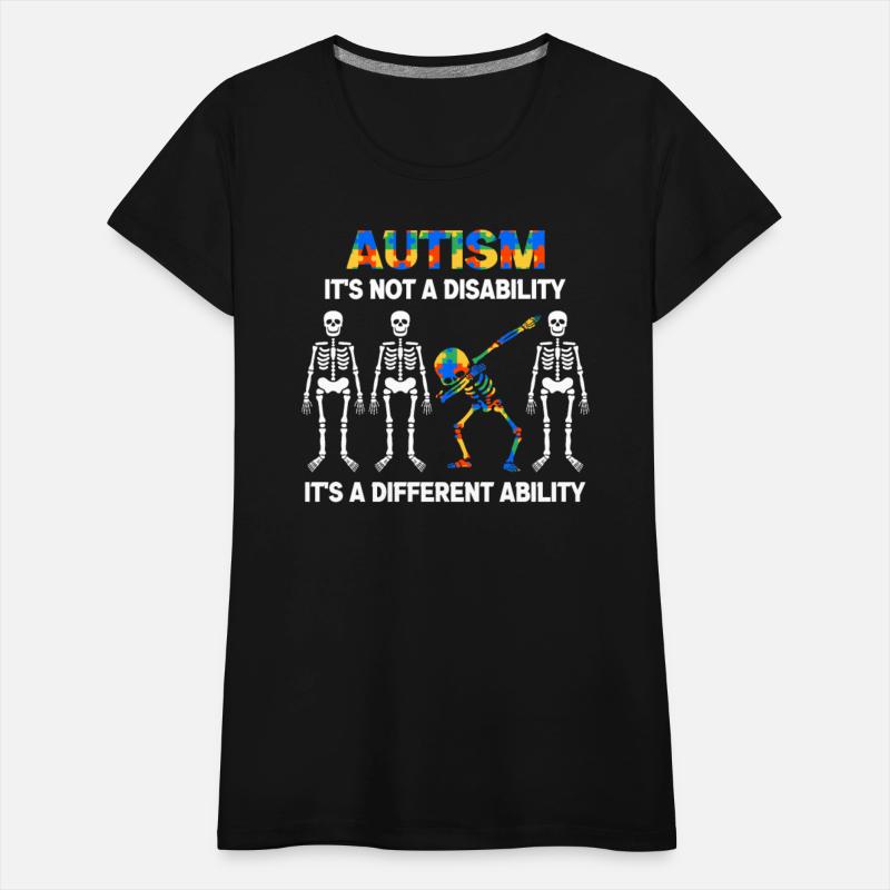 Autism it's a different ability Dabbing skeleton