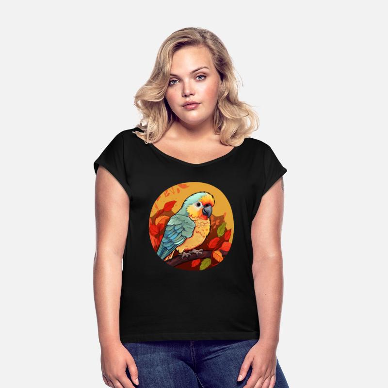 Autumn Parrot: Leaves and Sunset
