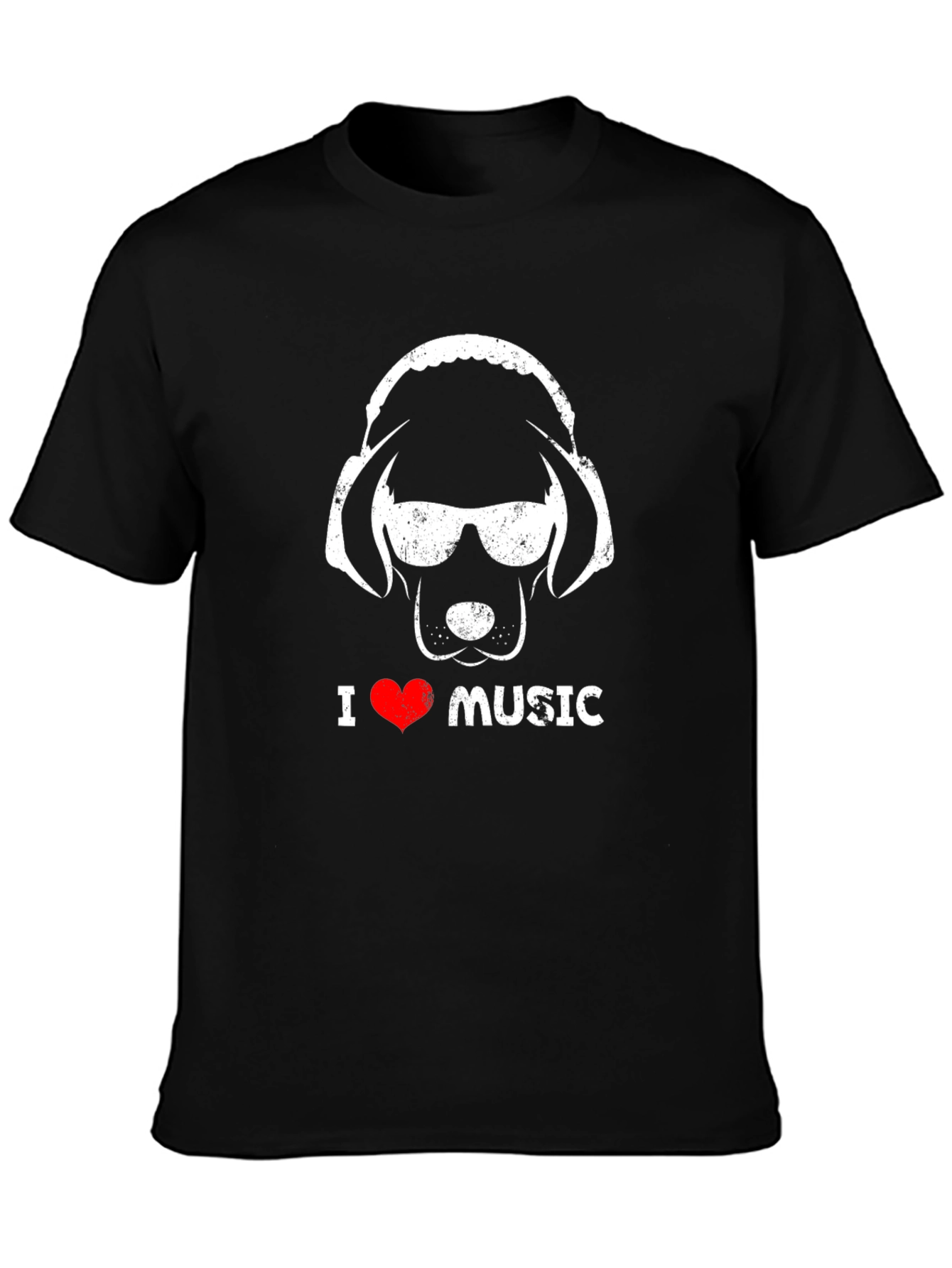 Dog DJ T-Shirt - I Heart Music Animal Lover Tee