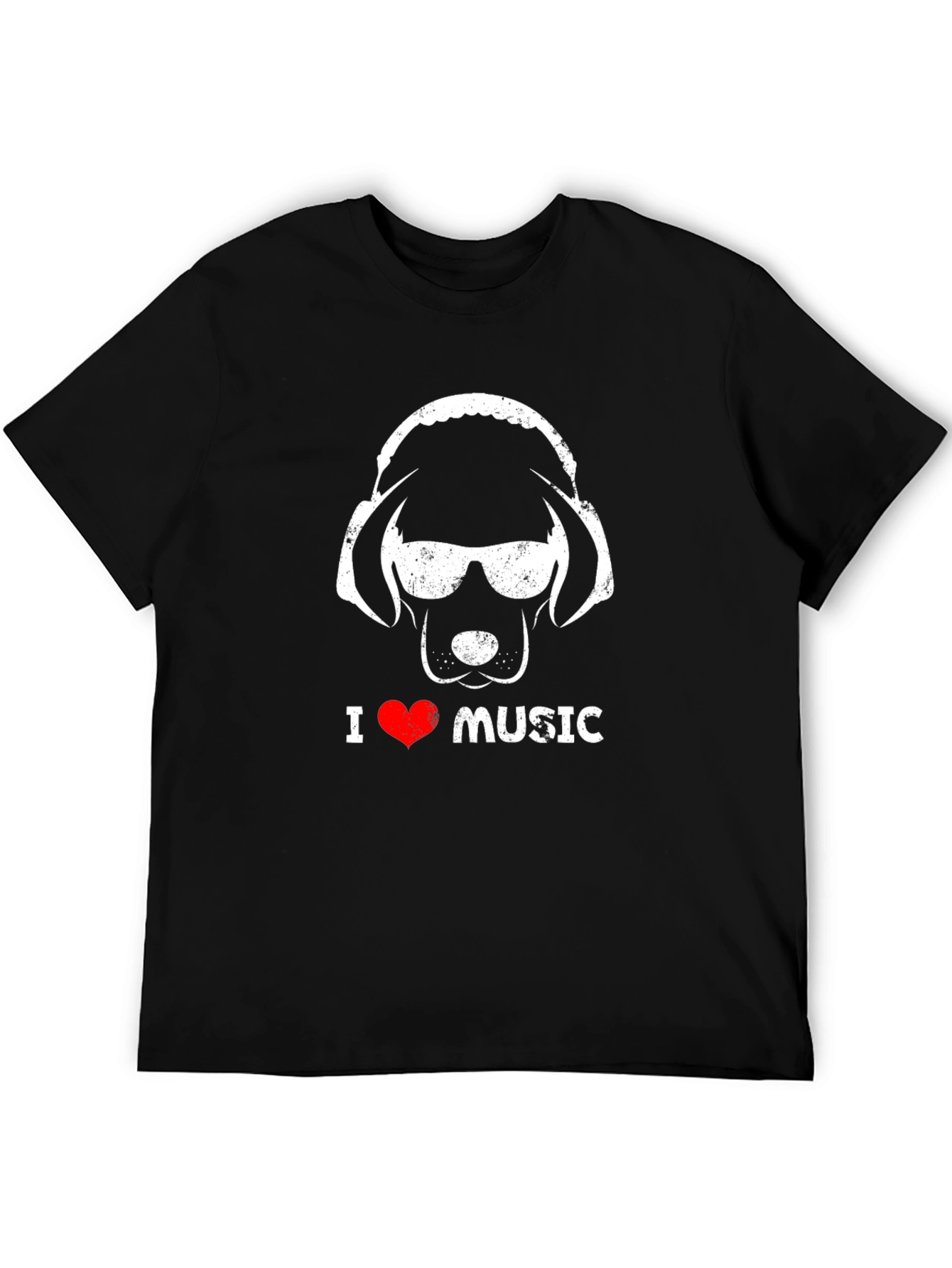 Dog DJ T-Shirt - I Heart Music Animal Lover Tee