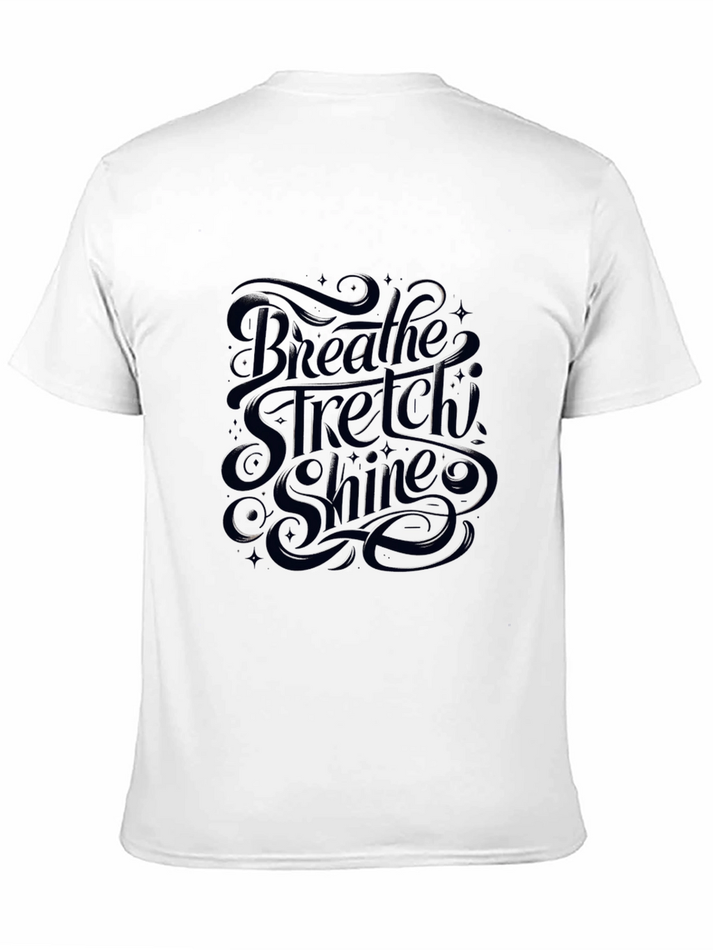 Breathe Stretch Shine Graphic Black T-Shirt