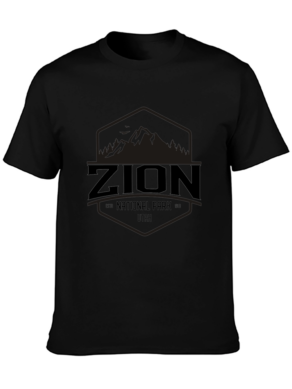 Zion National Park Utah Graphic Tee - Black