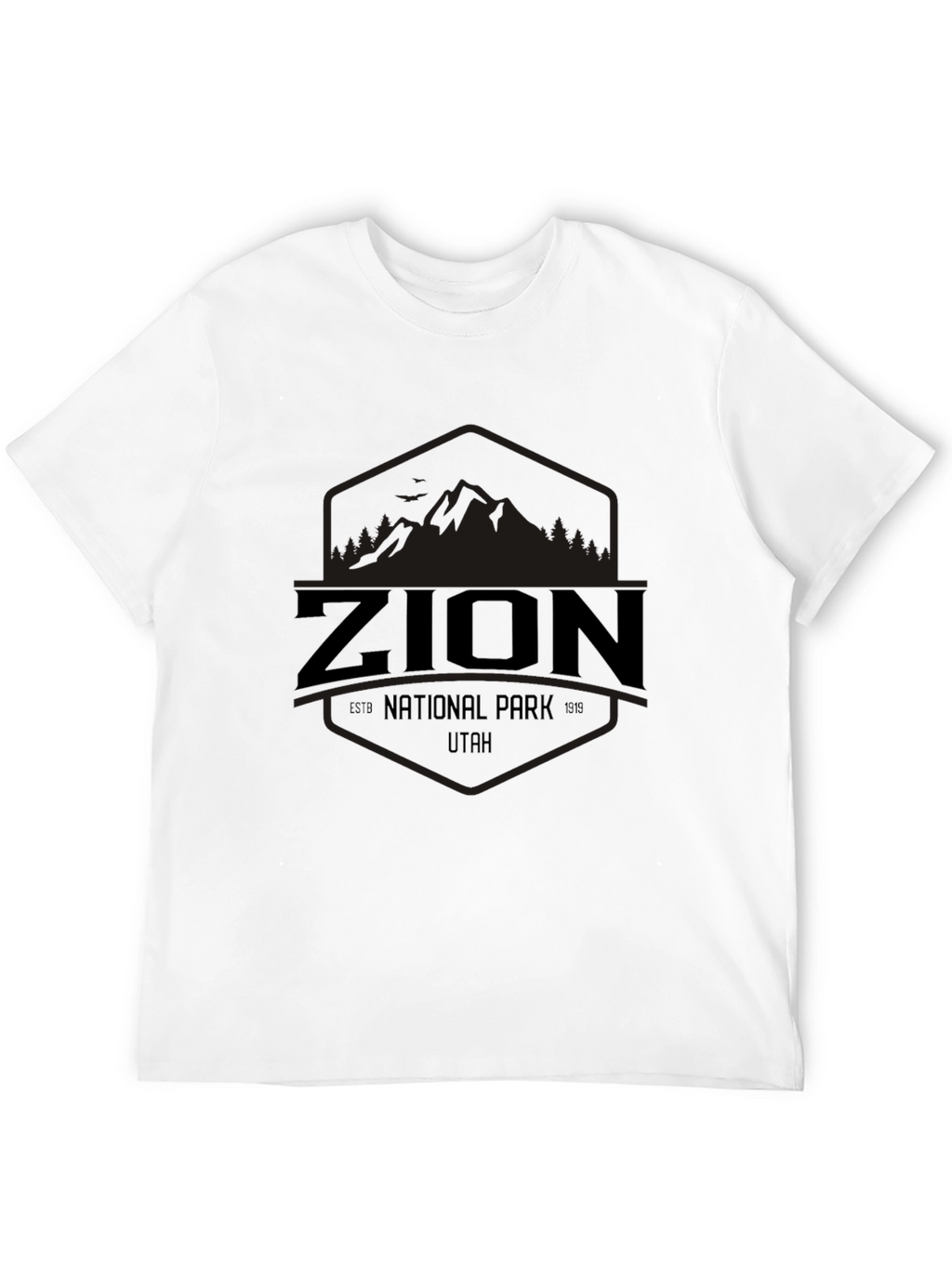 Zion National Park Utah Graphic Tee - Black