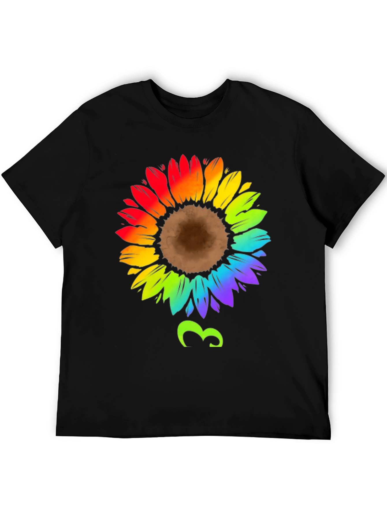 Rainbow Sunflower T-Shirt - Colorful Graphic Tee