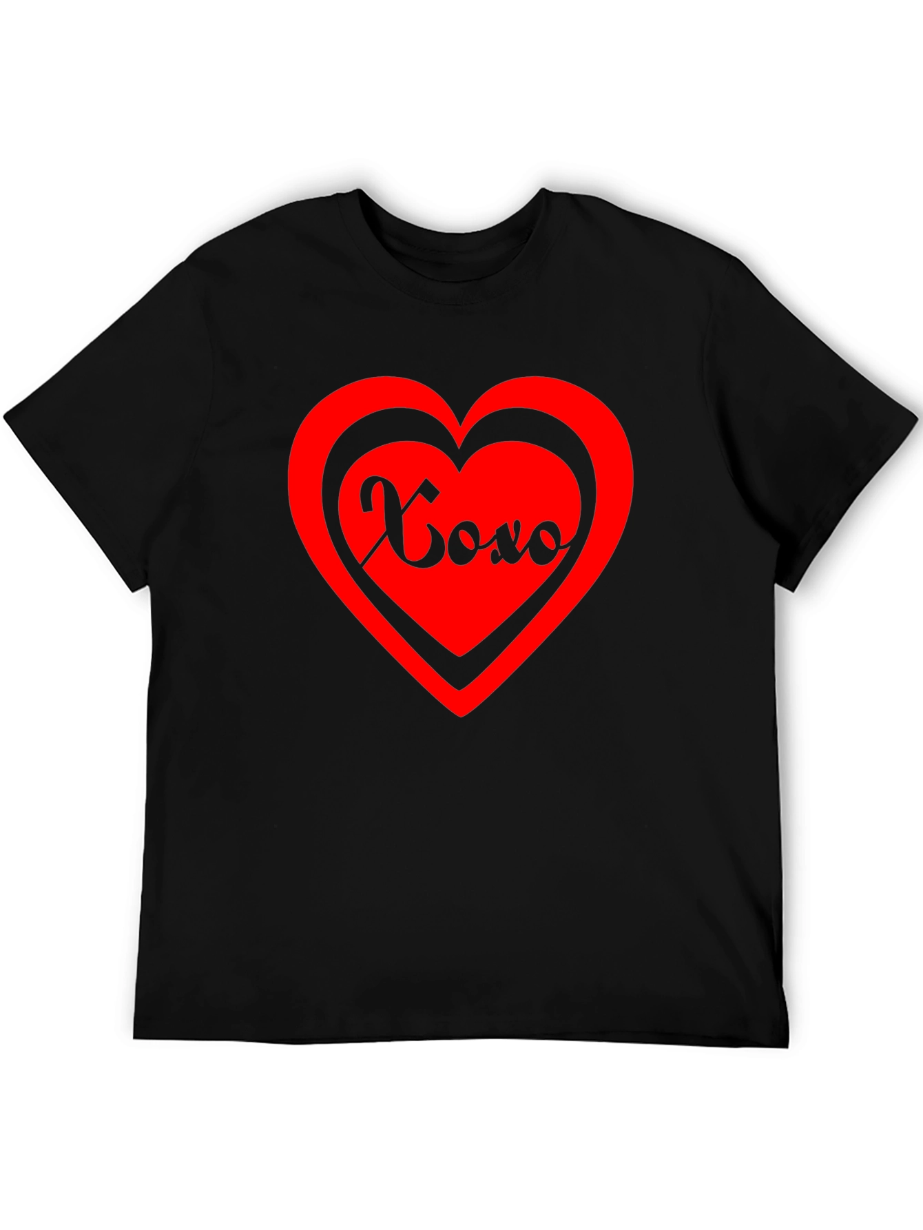 XOXO Heart Graphic Tee - Black