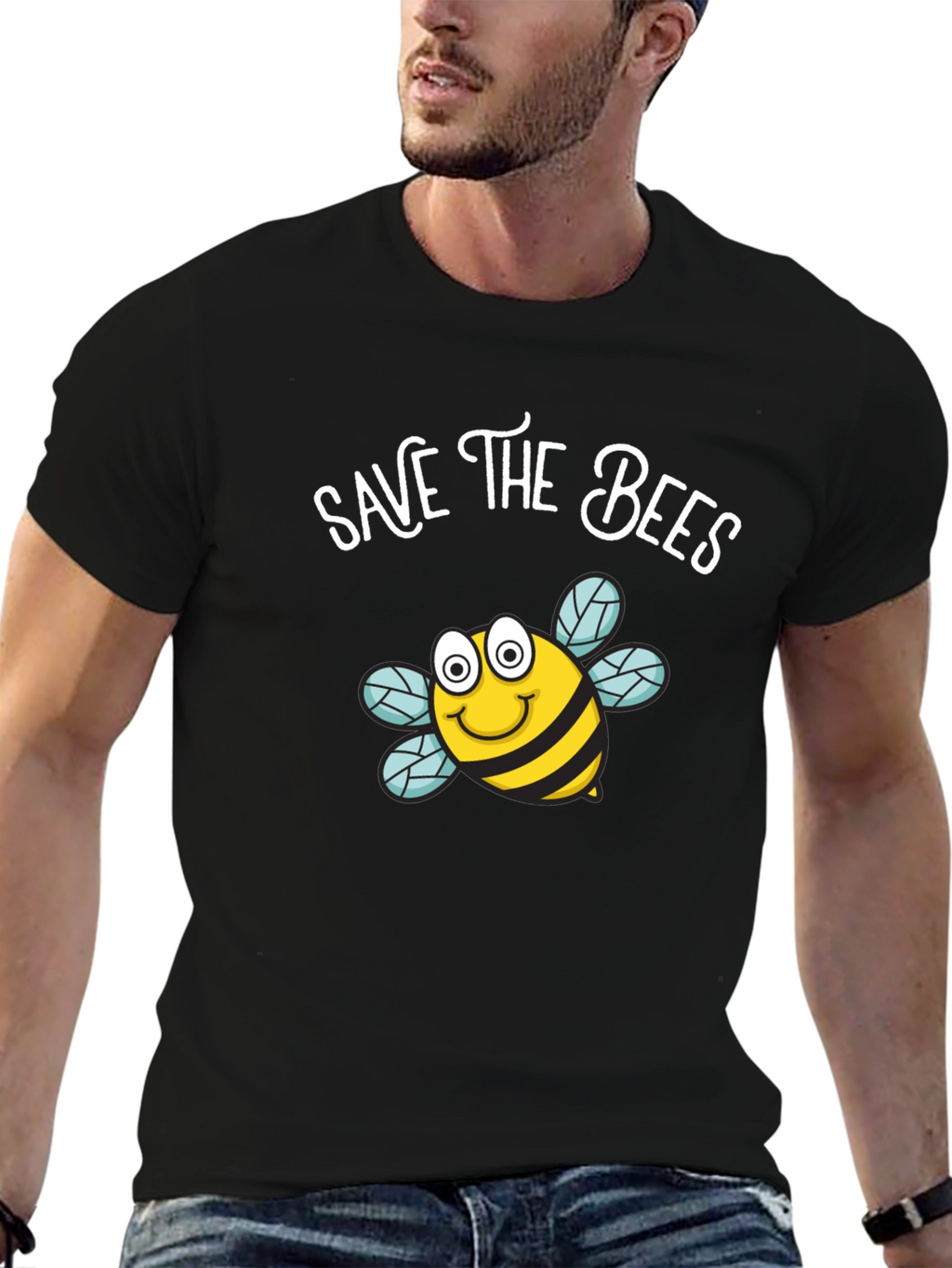 Save the Bees Graphic Tee - Black T-Shirt