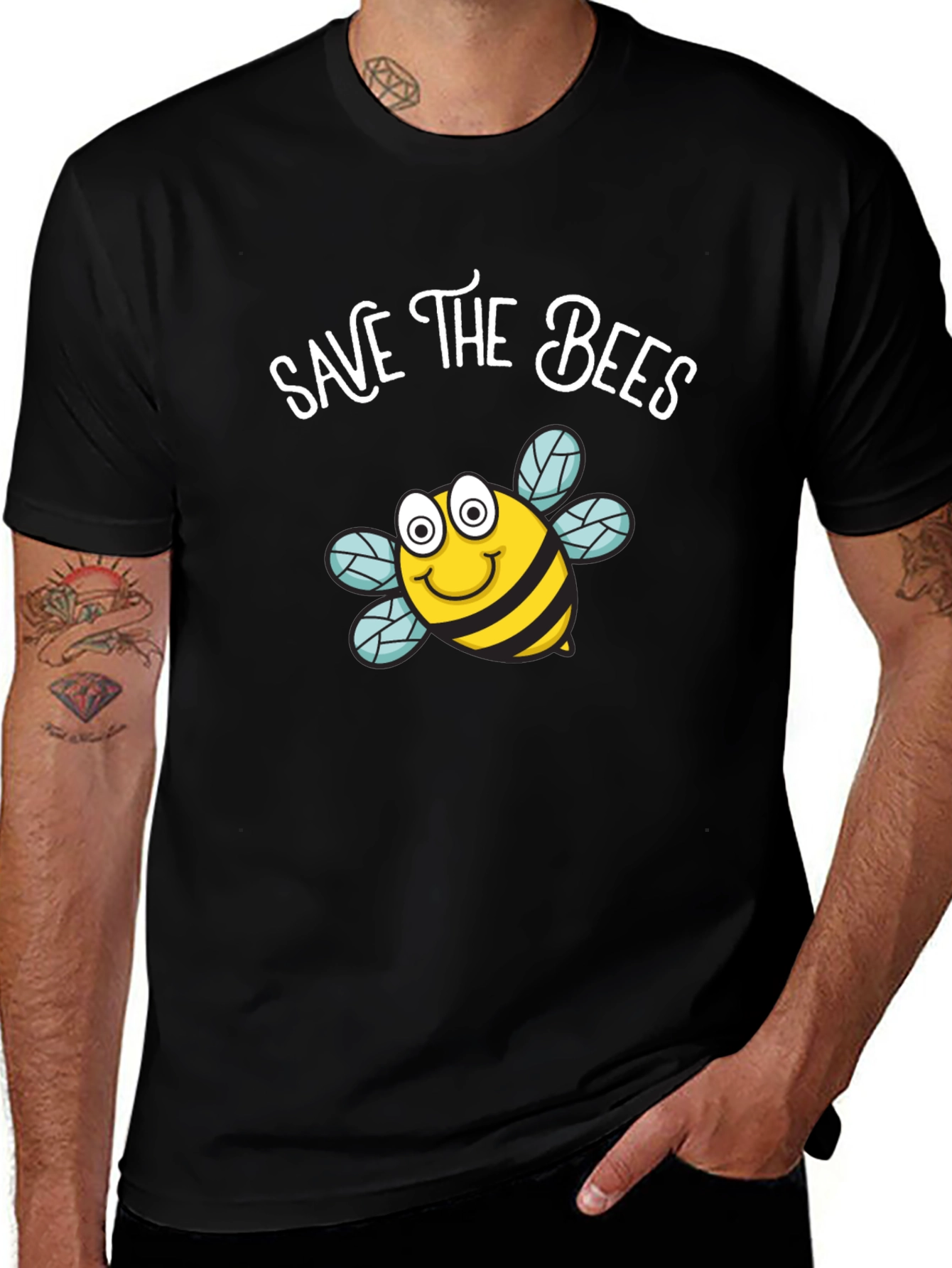 Save the Bees Graphic Tee - Black T-Shirt