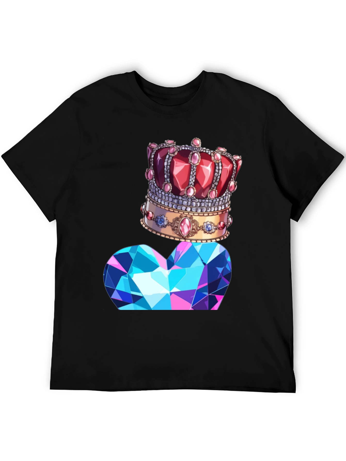 Crown & Diamond T-Shirt - Stylish Graphic Tee
