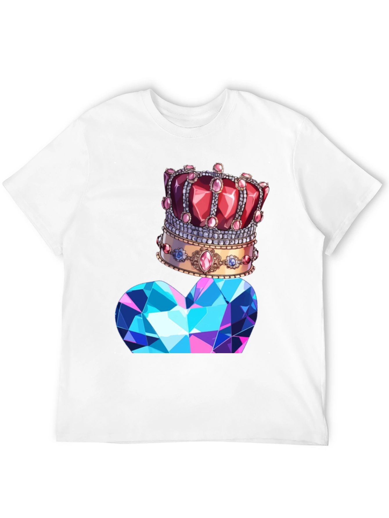 Crown & Diamond T-Shirt - Stylish Graphic Tee