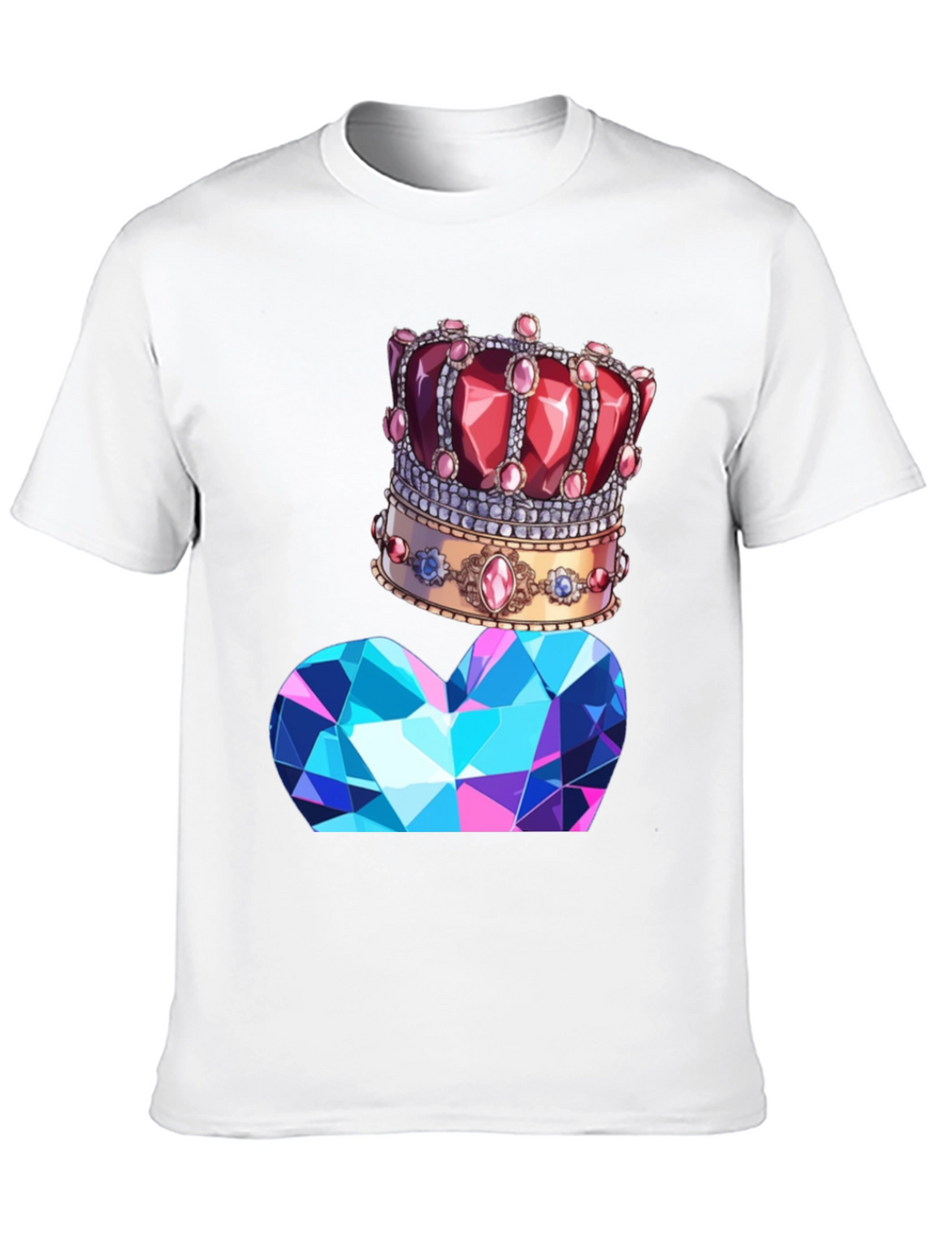 Crown & Diamond T-Shirt - Stylish Graphic Tee