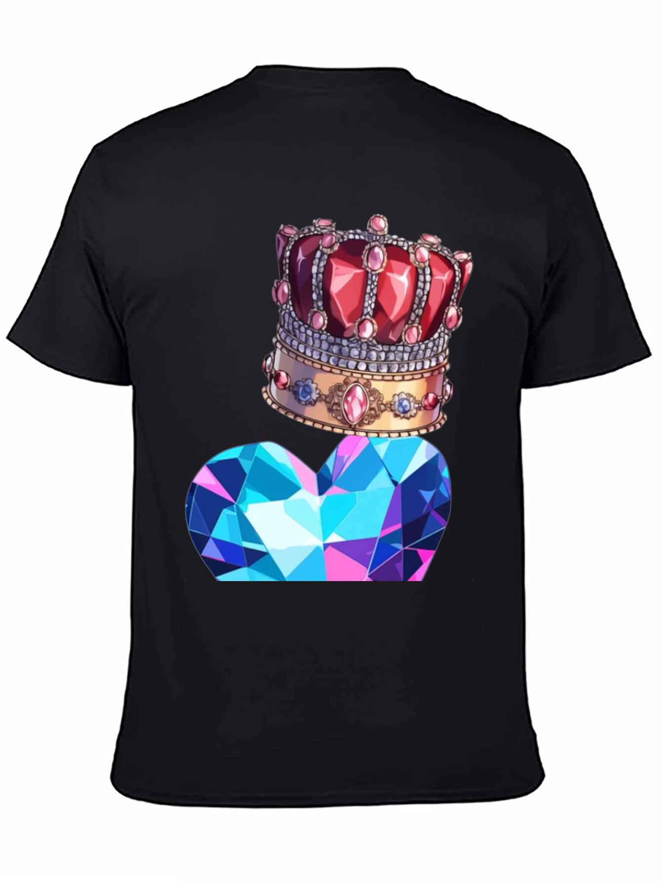 Crown & Diamond T-Shirt - Stylish Graphic Tee