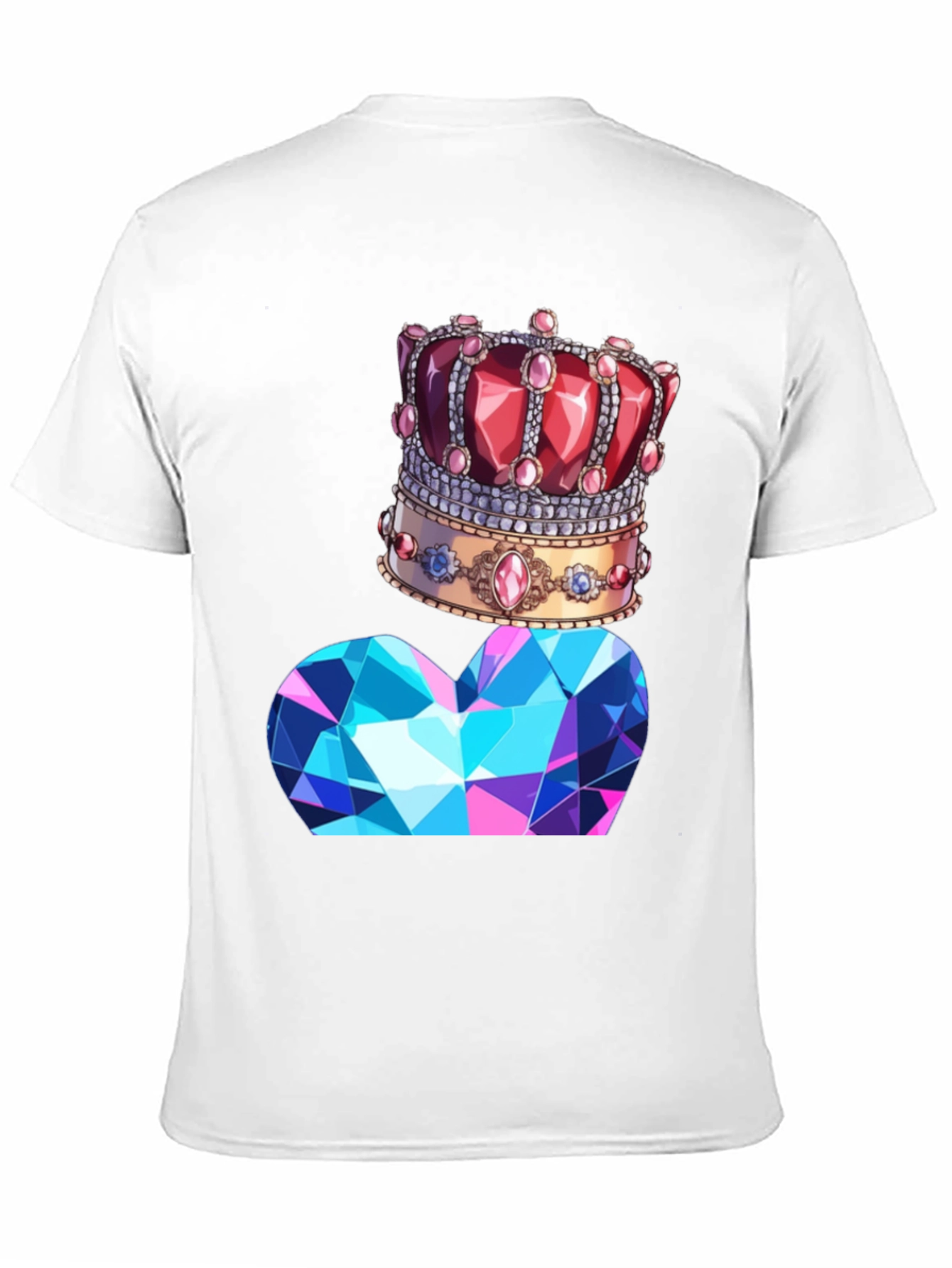 Crown & Diamond T-Shirt - Stylish Graphic Tee