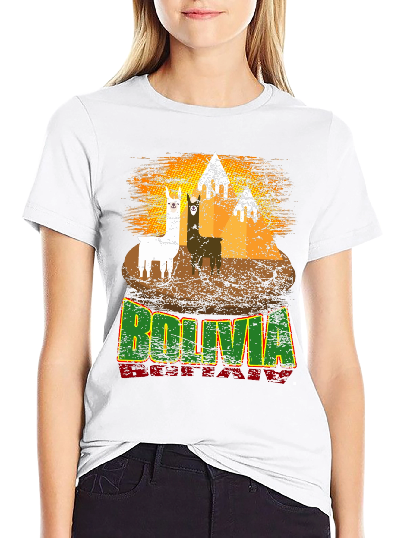 Bolivia Llama Graphic T-Shirt