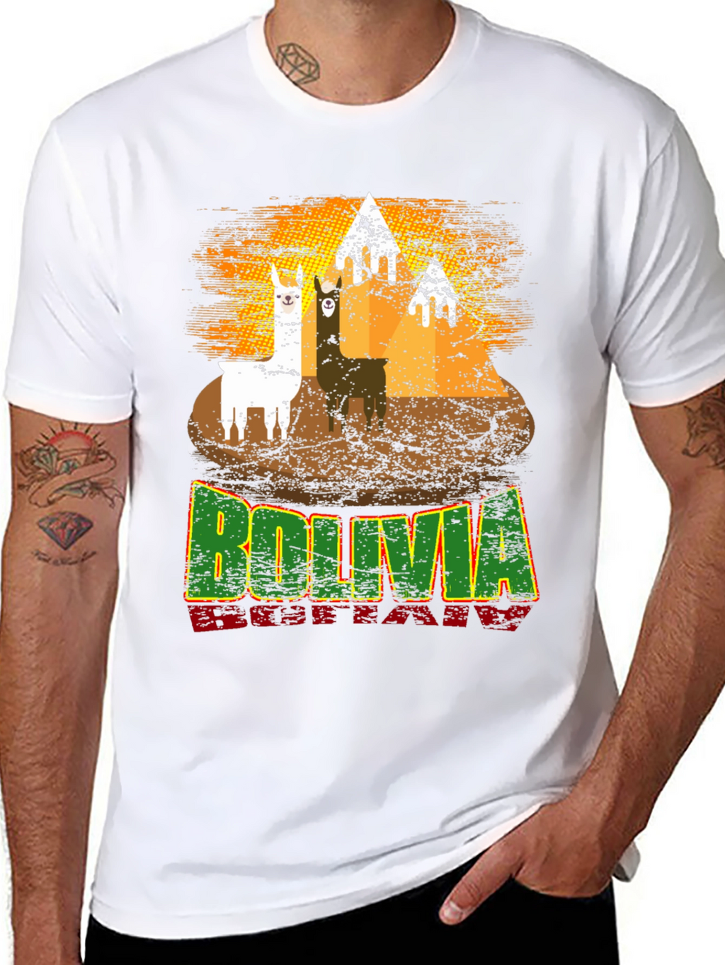 Bolivia Llama Graphic T-Shirt