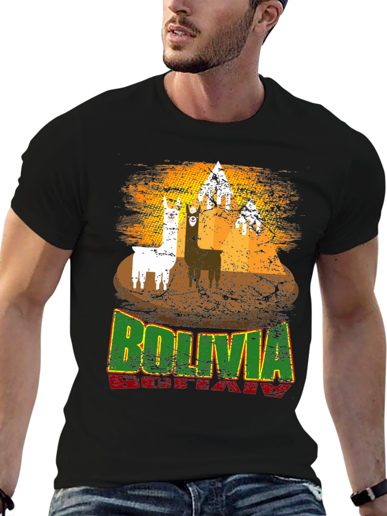 Bolivia Llama Graphic T-Shirt