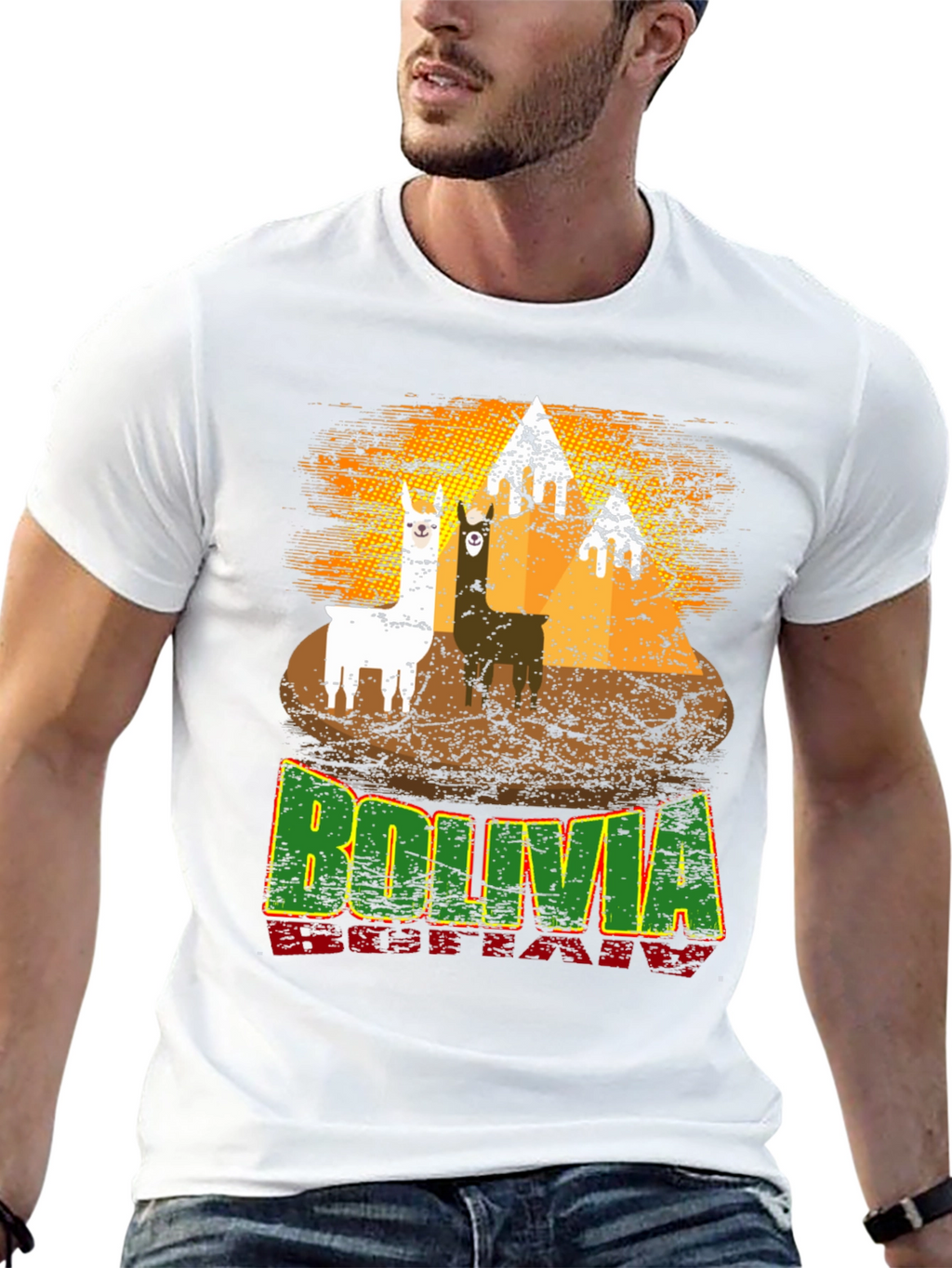 Bolivia Llama Graphic T-Shirt