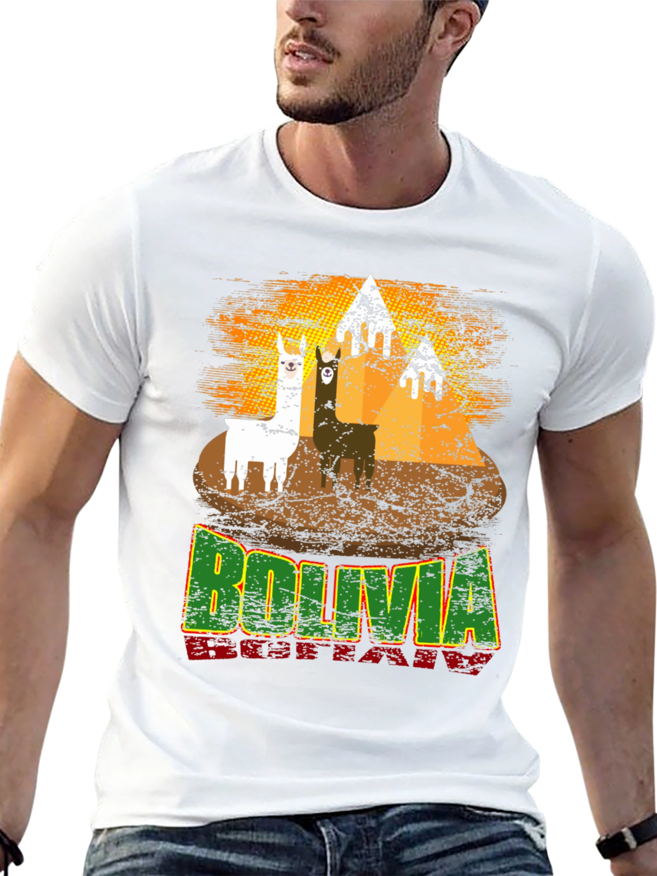 Bolivia Llama Graphic T-Shirt