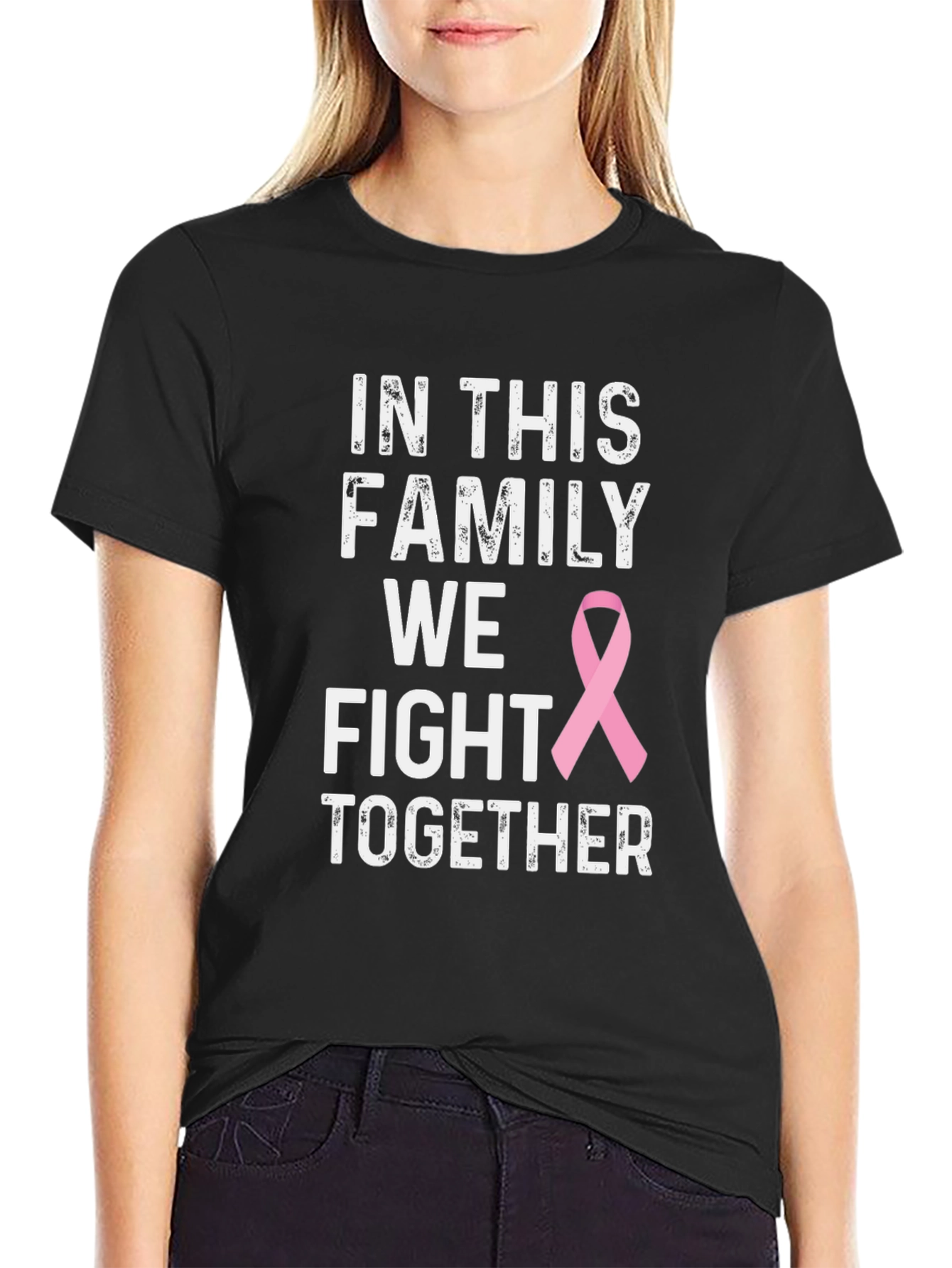 Breast Cancer Awareness T-Shirt In This Family We Fight Together
